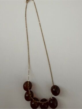 Elegant Brown Bead Statement Necklace
